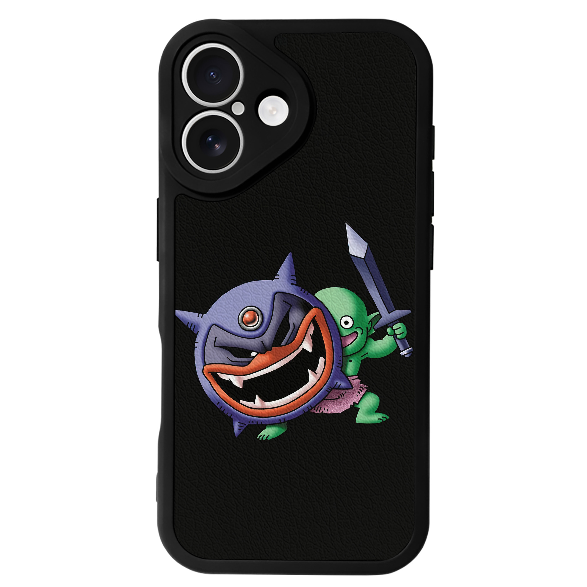 （画像用） ドラゴンクエスト Doragon Kuesuto Dragon Quest 【iPhone 16シリーズ対応】シリコンスマホケース（レザー調） 材質：シリコン